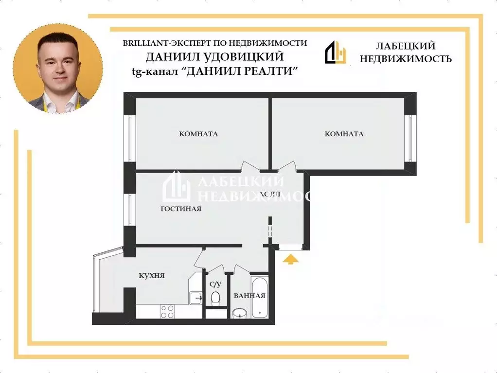 3-к кв. Санкт-Петербург ул. Маршала Захарова, 62к1 (75.1 м) - Фото 2