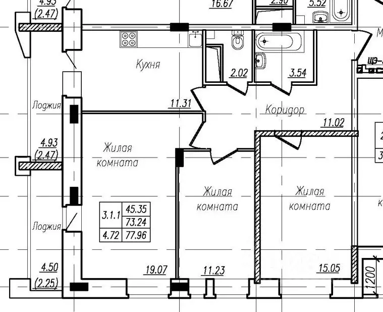 3-к кв. Чувашия, Чебоксары ул. Фридриха Энгельса, 27А (77.96 м) - Фото 0