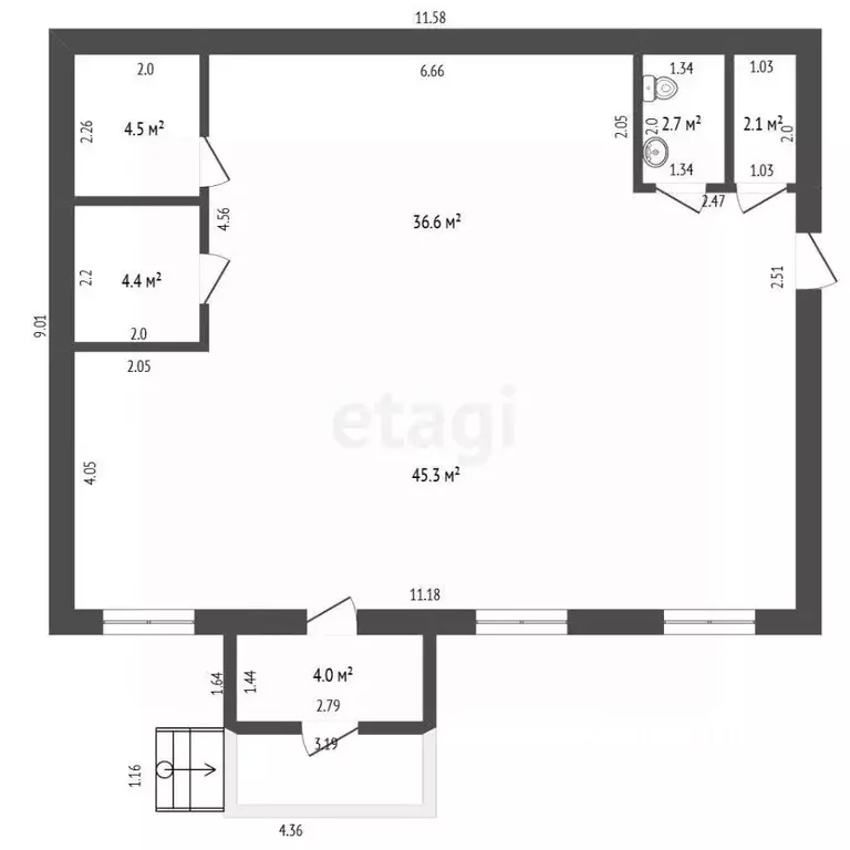Торговая площадь в Саха (Якутия), Якутск ул. Заводская, 7/2 (100 м) - Фото 2