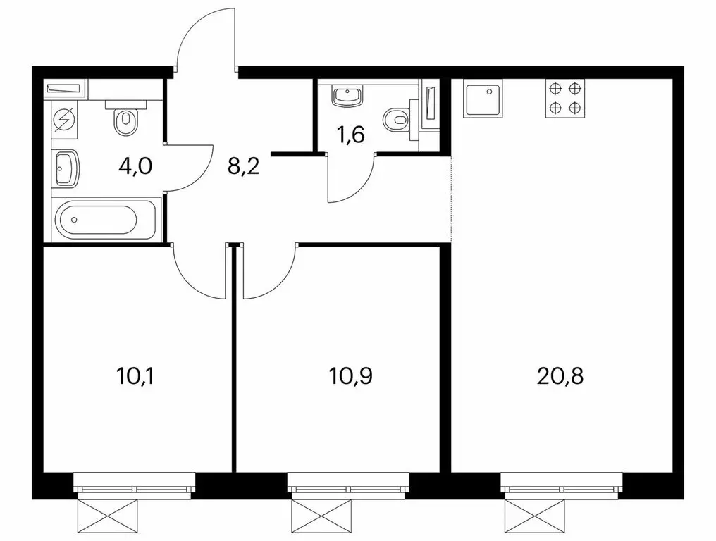 2-комнатная квартира: Москва, ЖК Люблинский Парк (55.6 м) - Фото 0
