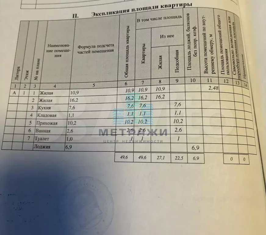 2-к. квартира, 49,6 м, 1/5 эт. - Фото 0