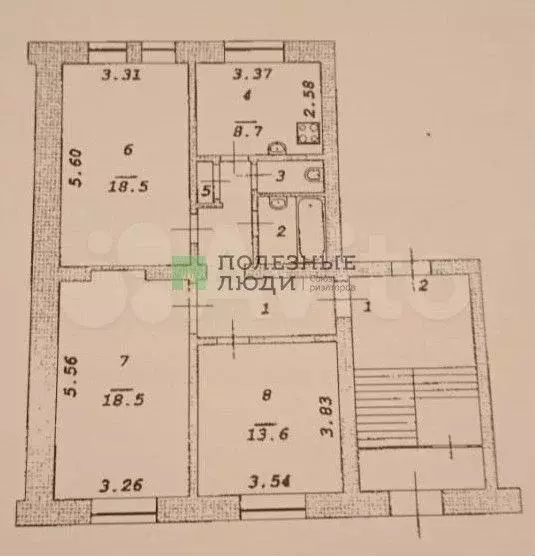 3-к. квартира, 73,4 м, 1/4 эт. - Фото 0