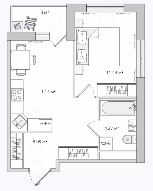 Продаётся 1-к квартира, 35.1 м - Фото 0