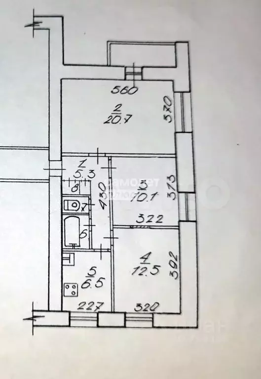 3-к. квартира, 58 м, 7/9 эт. - Фото 0