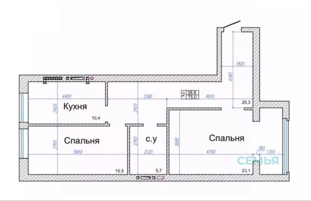 2-к кв. Северная Осетия, Владикавказ ул. Курсантов-Кировцев, 4А (75.0 ... - Фото 0