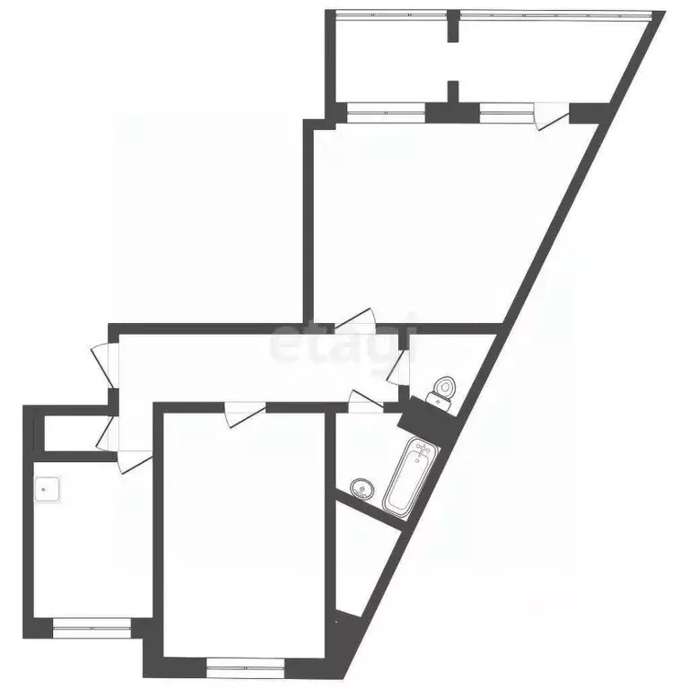 2-к кв. Челябинская область, Озерск бул. Гайдара, 24 (58.7 м) - Фото 1