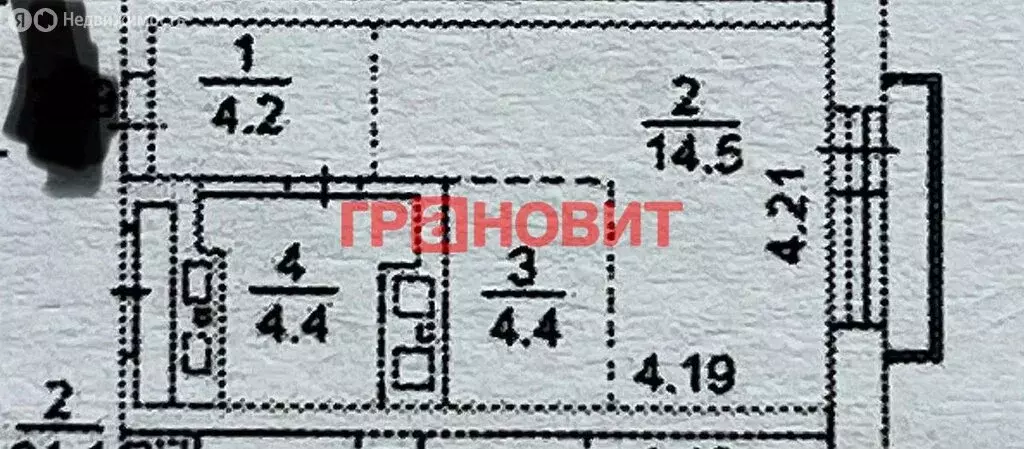 Квартира-студия: Новосибирск, улица Никитина, 67 (27 м) - Фото 0