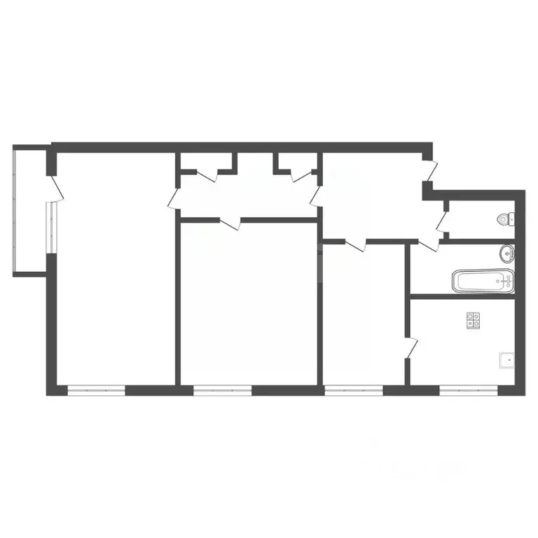 3-к кв. Тульская область, Тула ул. Льва Толстого, 128 (63.0 м) - Фото 2