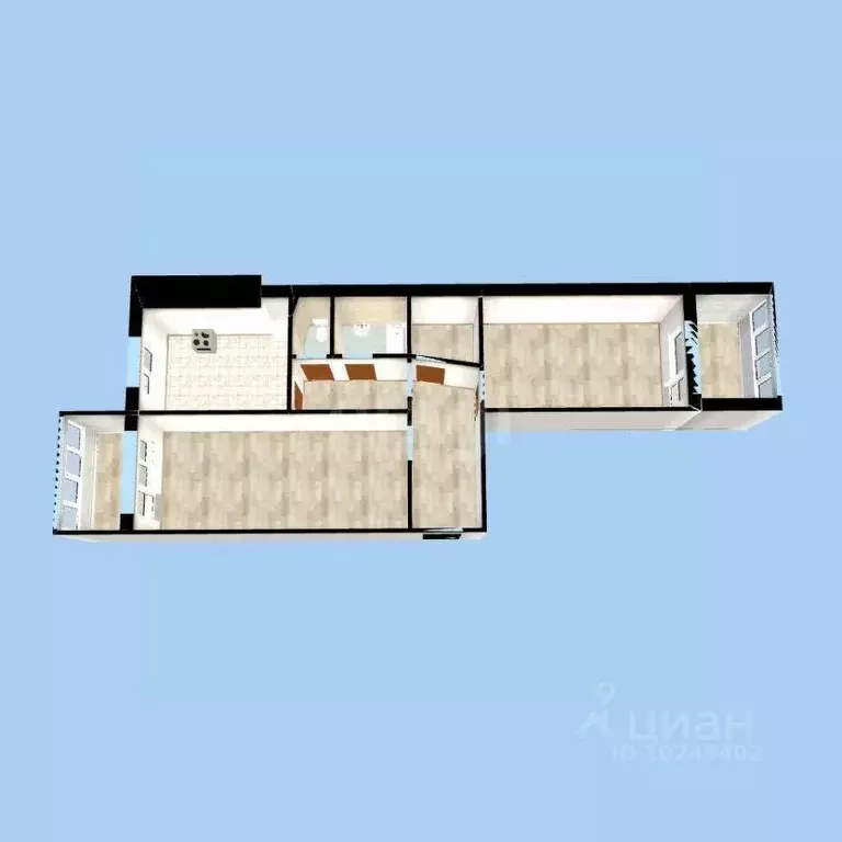 2-к кв. Башкортостан, Уфа Баязита Бикбая ул., 19/1 (53.4 м) - Фото 1