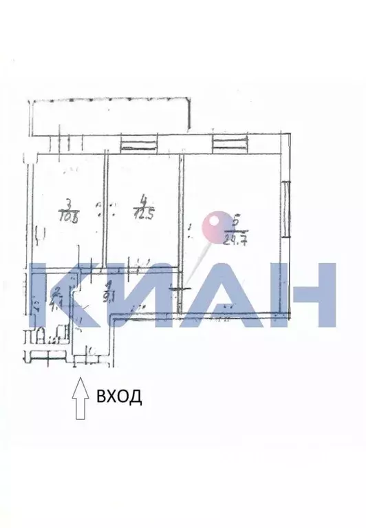 2-к кв. Красноярский край, Красноярск Караульная ул., 39А (60.9 м) - Фото 1