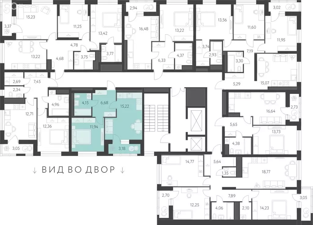 1-комнатная квартира: Екатеринбург, улица Академика Парина, 25 (39.58 ... - Фото 2