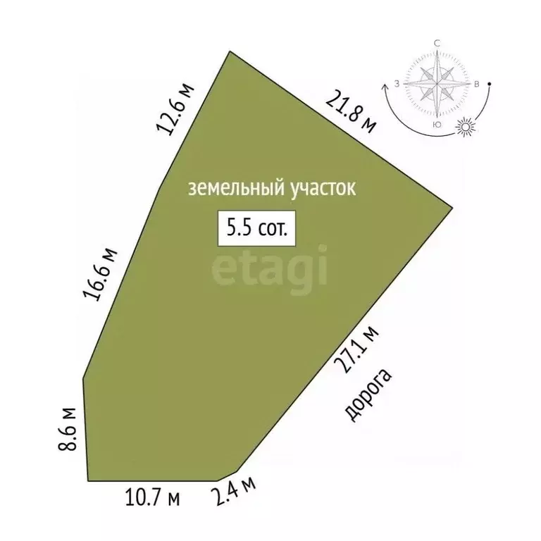 Участок в Мордовия, Саранск ш. Ключаревское (5.5 сот.) - Фото 2