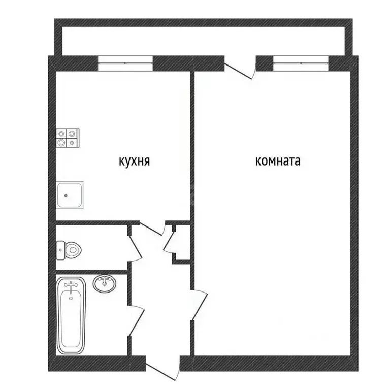 1-к кв. Ленинградская область, Кириши ул. Энергетиков, 18 (32.7 м) - Фото 2