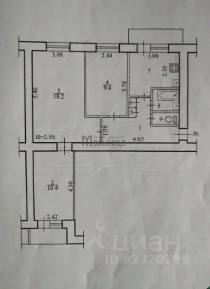 3-к кв. Волгоградская область, Волгоград Ангарская ул., 116 (59.0 м) - Фото 1