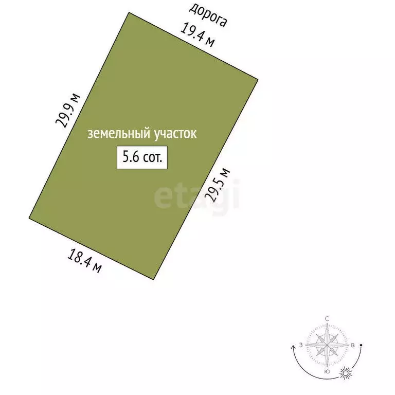 Участок в Симферополь, Балаклавская улица (5.61 м) - Фото 1