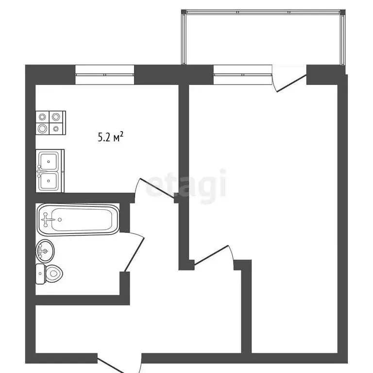 1-комнатная квартира: Якутск, улица Лермонтова, 138/3 (30.2 м) - Фото 1