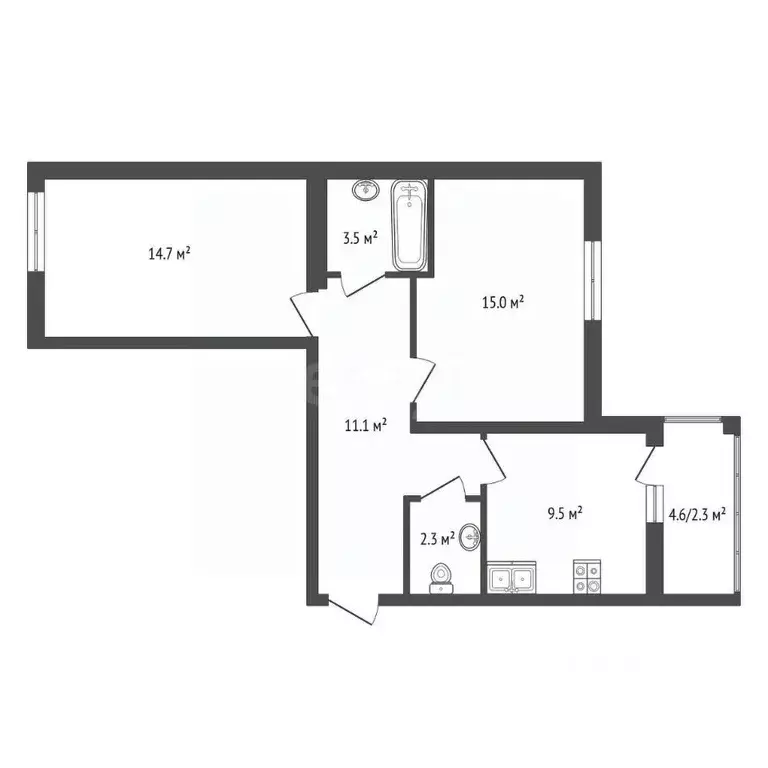2-к кв. Владимирская область, Покров Покров городской округ, ул. 3-го ... - Фото 2