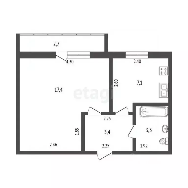 1-к кв. Мордовия, Саранск городской округ, Луховка рп ул. Октябрьская, ... - Фото 2