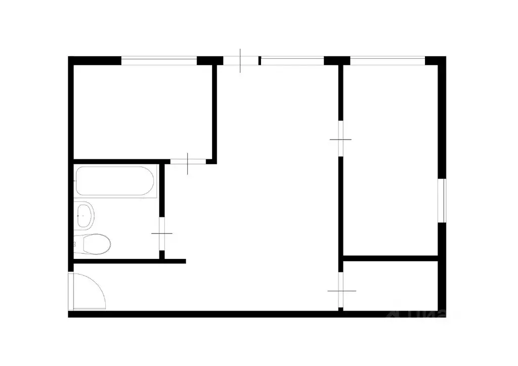 2-к кв. Башкортостан, Ишимбай ул. Губкина, 44 (42.0 м) - Фото 1