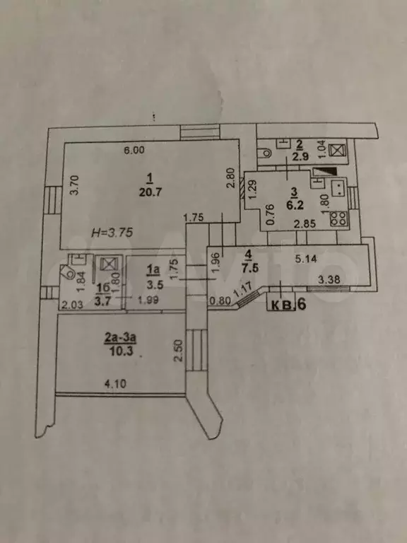 2-к. квартира, 55 м, 1/2 эт. - Фото 0