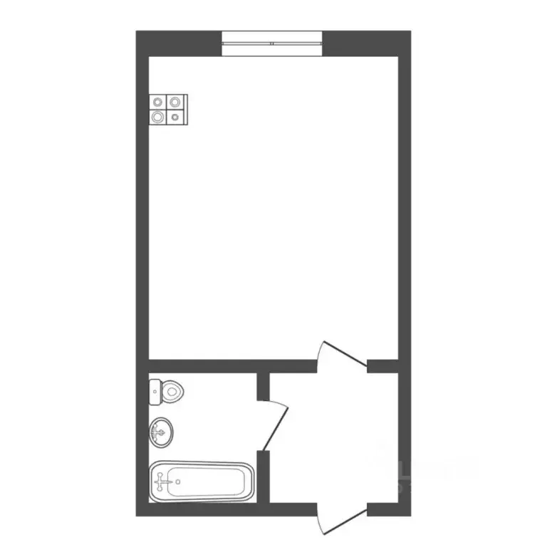 Студия Тюменская область, Тюмень ул. Новоселов, 115 (17.0 м) - Фото 2