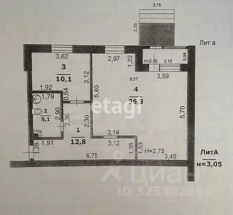 2-к кв. Белгородская область, Новый Оскол пл. Центральная, 9 (64.3 м) - Фото 1