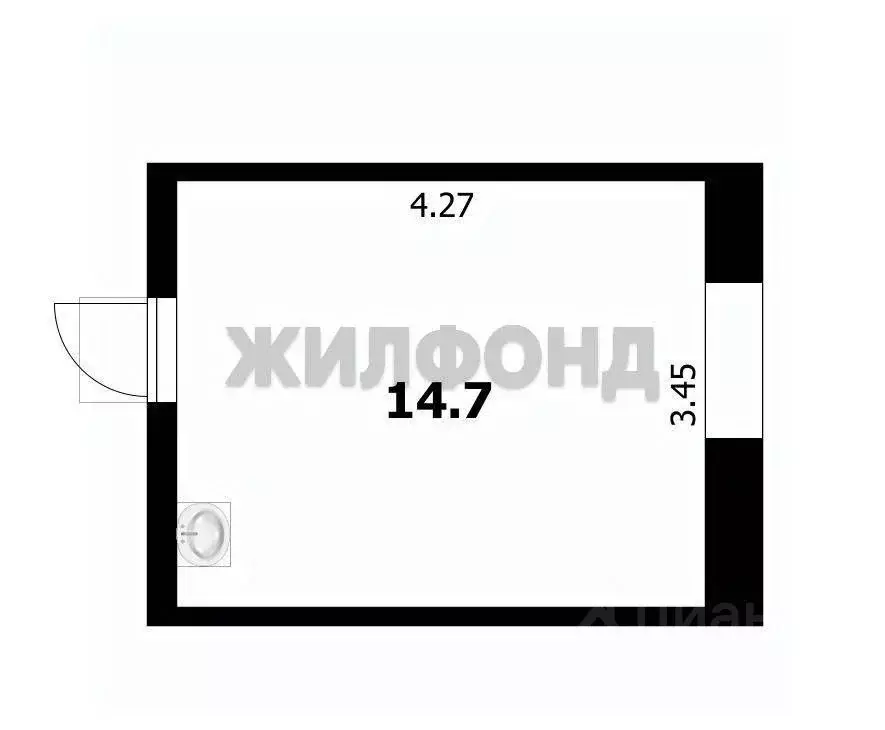 Комната Новосибирская область, Новосибирск Бассейный пер., 6 (14.7 м) - Фото 2