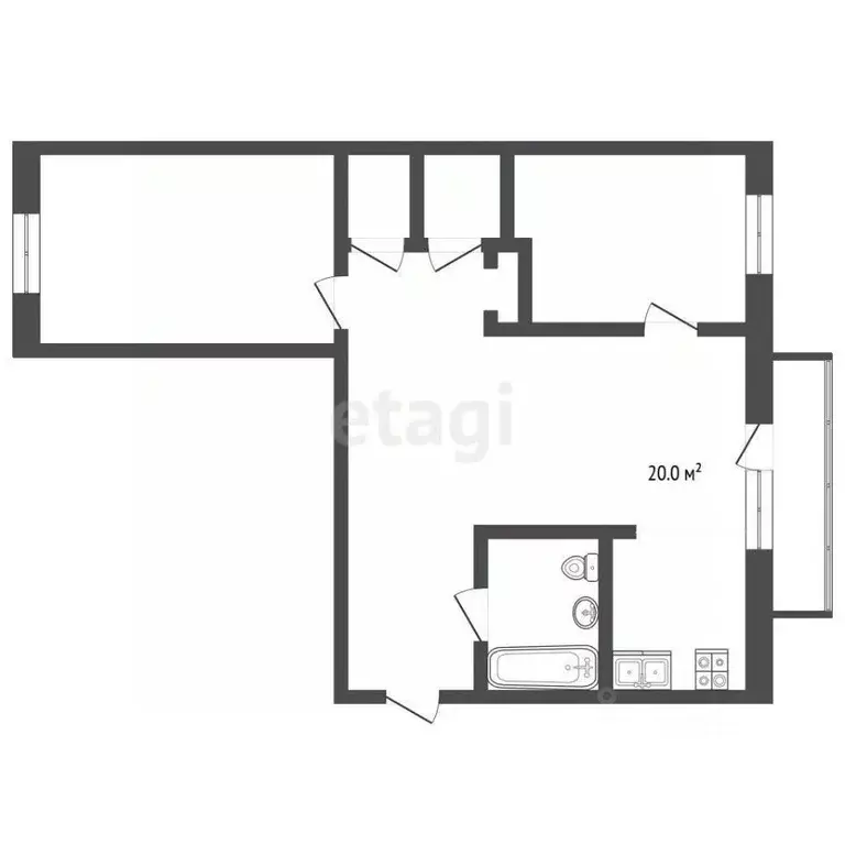 3-к кв. Костромская область, Кострома Никитская ул., 88 (55.0 м) - Фото 1