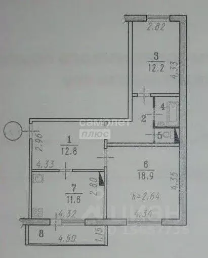 2-к кв. Омская область, Омск Московка мкр, ул. Батумская, 38/2 (65.1 ... - Фото 1