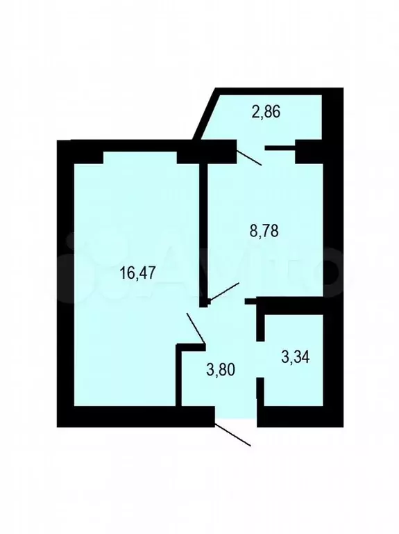 1-к. квартира, 34 м, 2/3 эт. - Фото 0