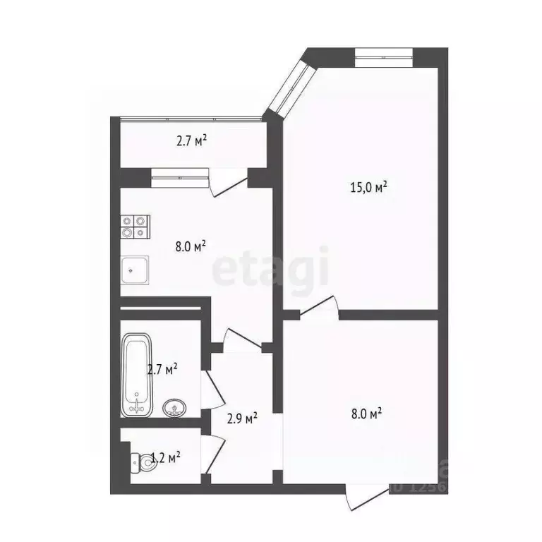 1-к кв. Воронежская область, Воронеж ул. Коренцова, 11 (37.8 м) - Фото 2