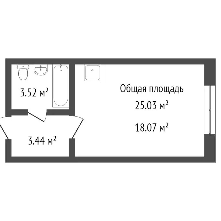 Квартира-студия: Новосибирск, улица Никитина, 128 (26 м) - Фото 0