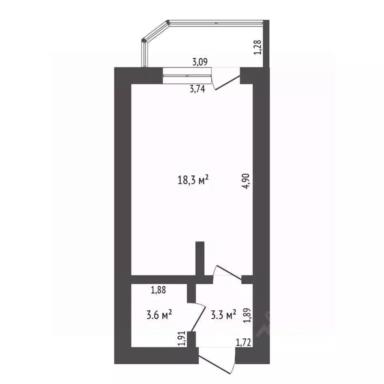 Студия Амурская область, Благовещенск ул. 50 лет Октября, 106/1 (25.2 ... - Фото 1