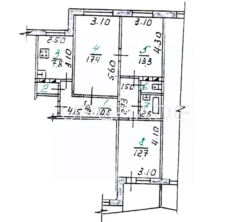 3-к кв. Орловская область, Орел ул. 8 Марта, 23 (65.9 м) - Фото 1