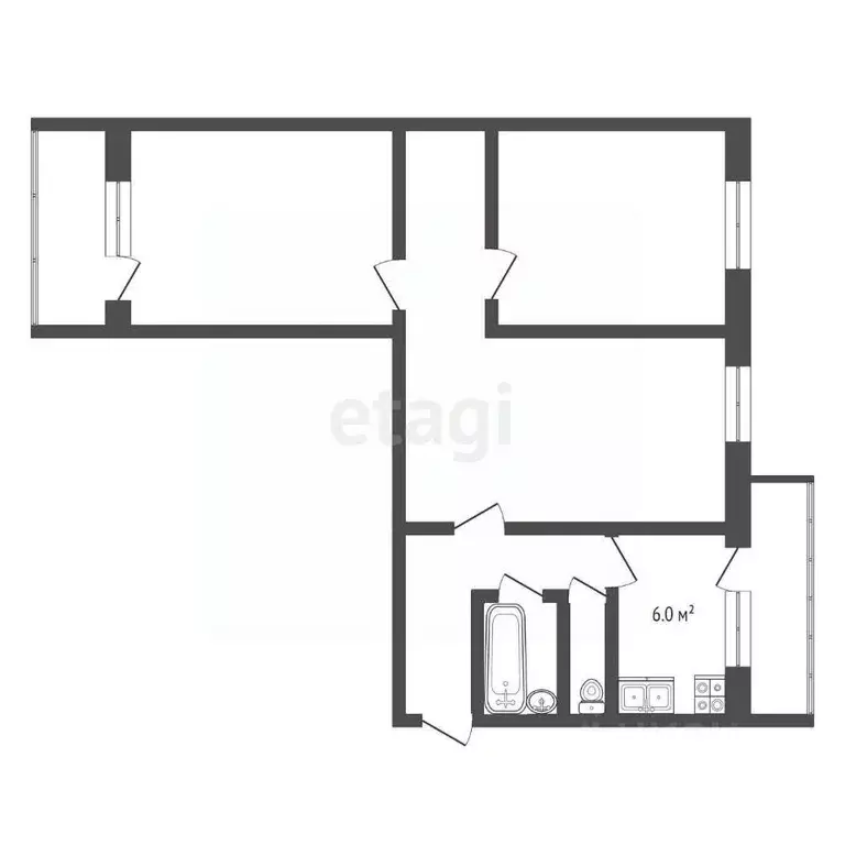 3-к кв. Мордовия, Саранск ул. Сущинского, 1А (65.0 м) - Фото 1