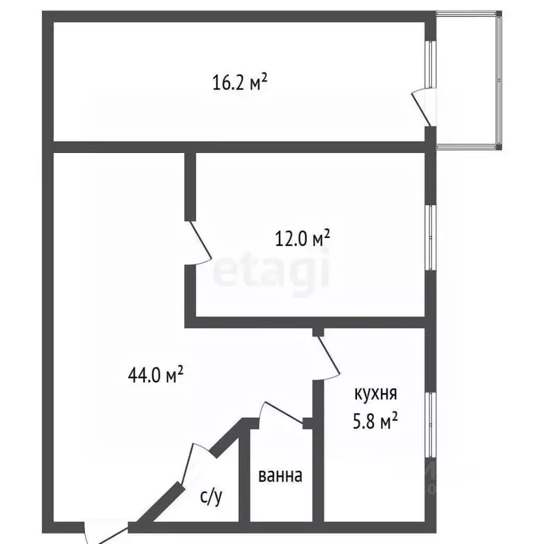 2-к кв. Владимирская область, Ковров ул. Фрунзе, 6 (44.0 м) - Фото 2