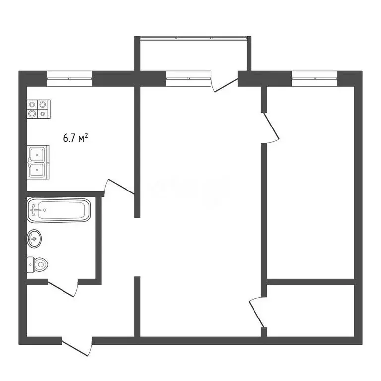 2-комнатная квартира: Рыбинск, Ошурковская улица, 5 (46.9 м) - Фото 1