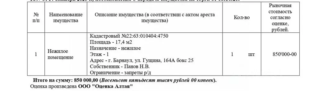 Гараж в Алтайский край, Барнаул ул. Гущина, 164А (17 м) - Фото 1