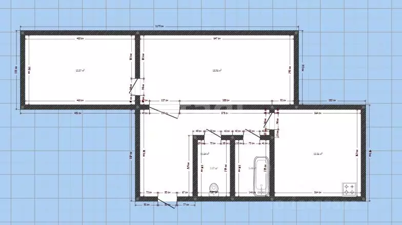 2-к кв. Иркутская область, Иркутск ул. Розы Люксембург, 291 (42.9 м) - Фото 2