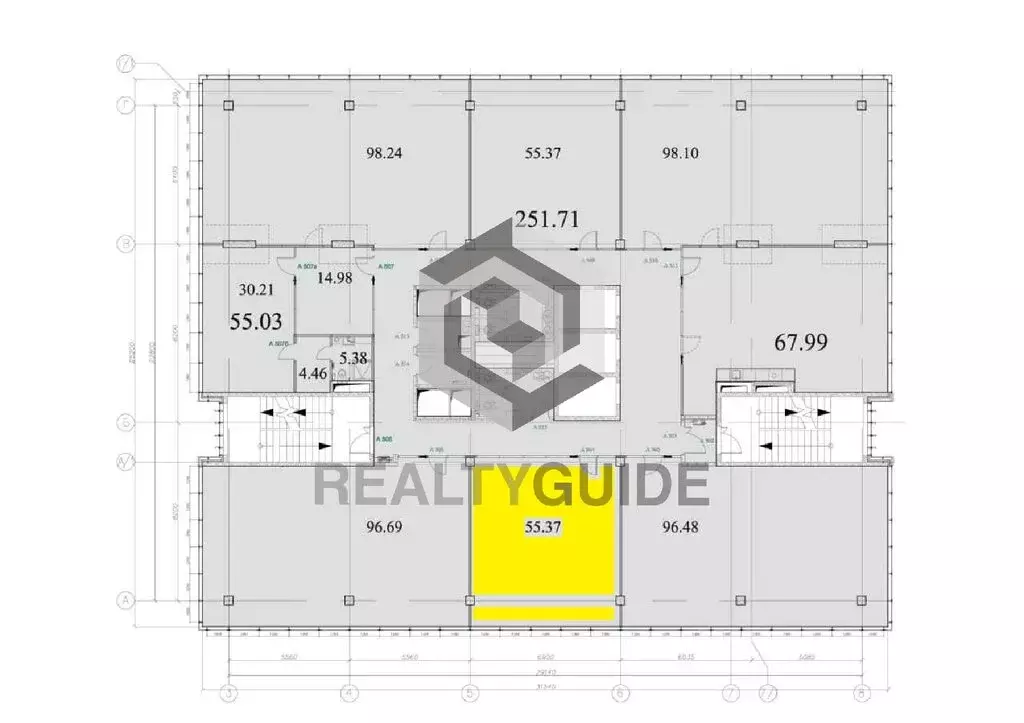 Офис (55.37 м) - Фото 2