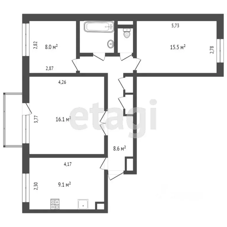 3-к кв. Камчатский край, Петропавловск-Камчатский ул. Гастелло, 5 ... - Фото 1