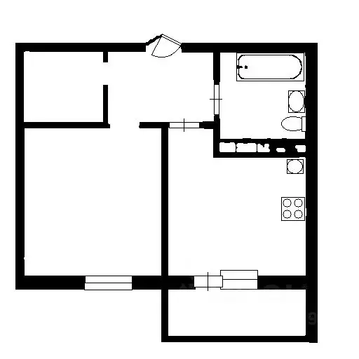 1-к кв. Краснодарский край, Краснодар Камвольно-суконный Комбинат мкр, ... - Фото 2