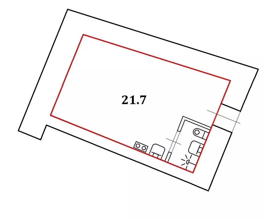 Квартира-студия: Санкт-Петербург, Рижский проспект, 35 (21.7 м) - Фото 1