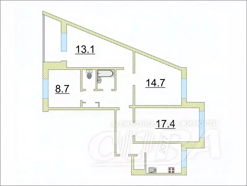 4-к кв. Тюменская область, Тюмень проезд Стахановцев, 6 (80.0 м) - Фото 1