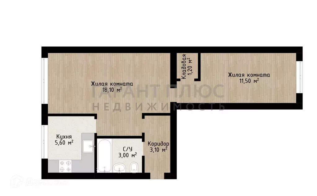 Продаётся 2-к квартира, 42.5 м - Фото 1