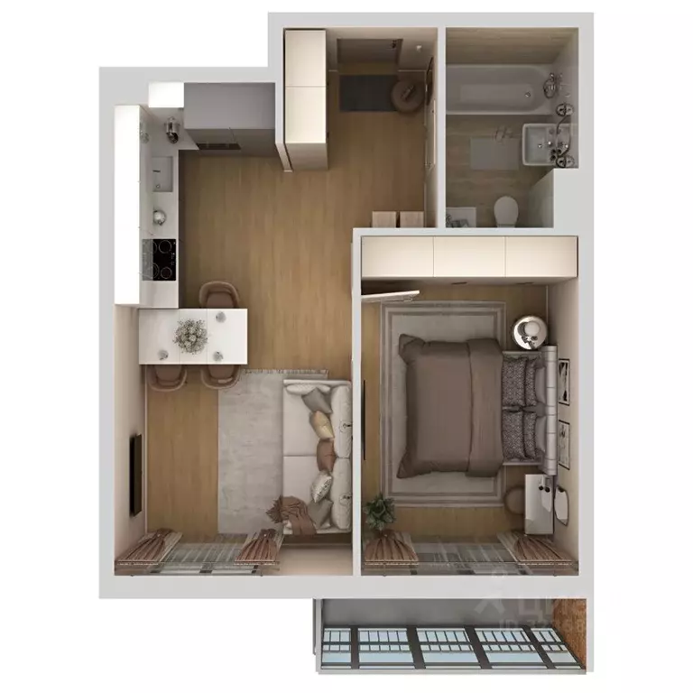 2-к кв. Пермский край, Пермь ул. Капитана Гастелло, 15 (41.4 м) - Фото 2