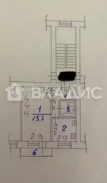 1-к. квартира, 29,9 м, 4/5 эт. - Фото 0