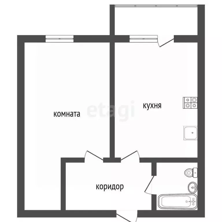 1-к кв. Воронежская область, Воронеж ул. Артамонова, 38Д (37.5 м) - Фото 2