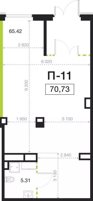 Помещение свободного назначения (70.73 м) - Фото 0