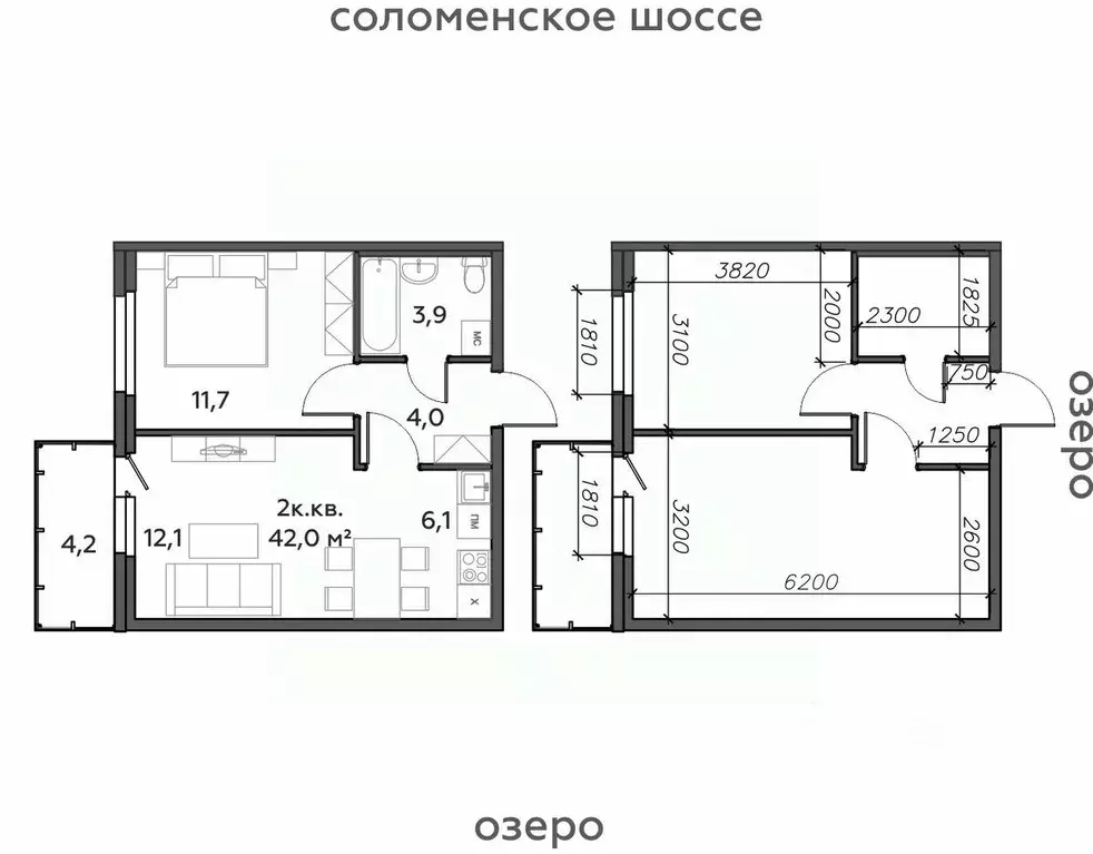 2-к кв. Карелия, Петрозаводск Район Северная промзона, Вороний Наволок ... - Фото 0